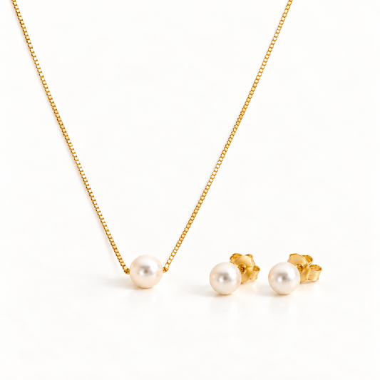 Set Collana e Orecchini con Perla Swarovski