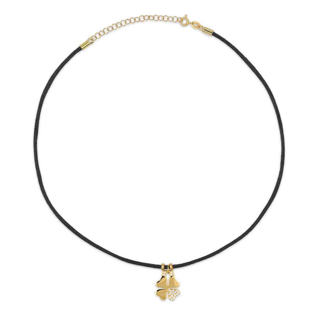 Choker Raso con Quadrifoglio