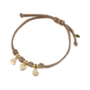 Bracciale Cordino con Tris Cuori Zirconati
